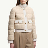 Blandy Wool Blend Bouclé Short Down Jacket