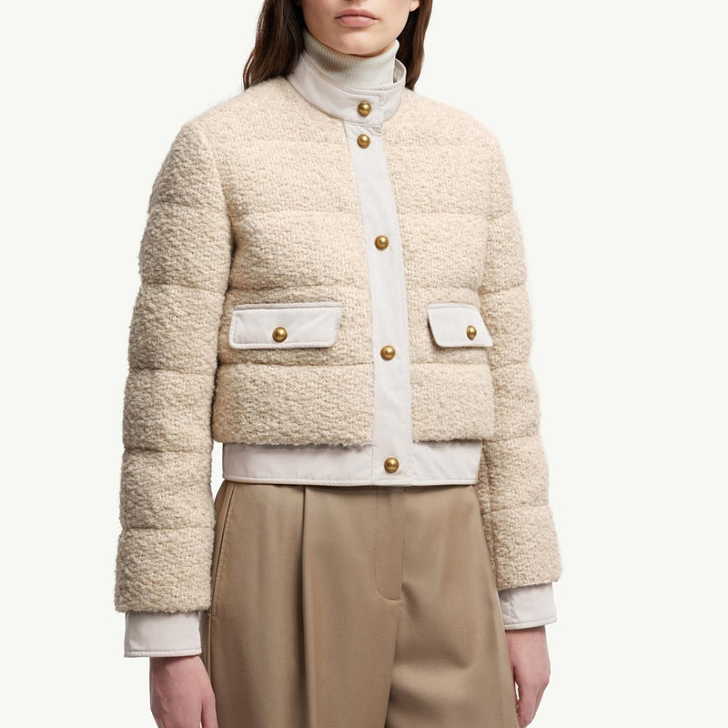 Blandy Wool Blend Bouclé Short Down Jacket