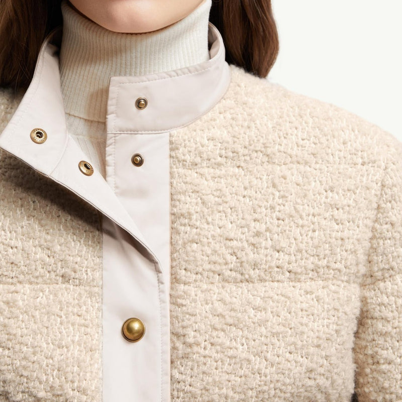 Blandy Wool Blend Bouclé Short Down Jacket