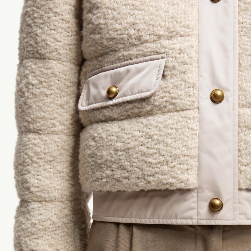 Blandy Wool Blend Bouclé Short Down Jacket