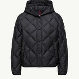 Arvouin Hooded Diamond-Quilted Short Down Jacket