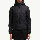 Arvouin Hooded Diamond-Quilted Short Down Jacket