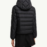 Arvouin Hooded Diamond-Quilted Short Down Jacket