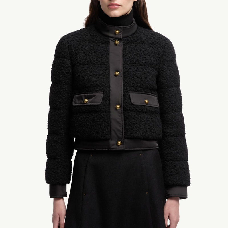 Blandy Wool Blend Bouclé Short Down Jacket