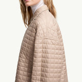 Square-Quilted Reversible Padded Shirt