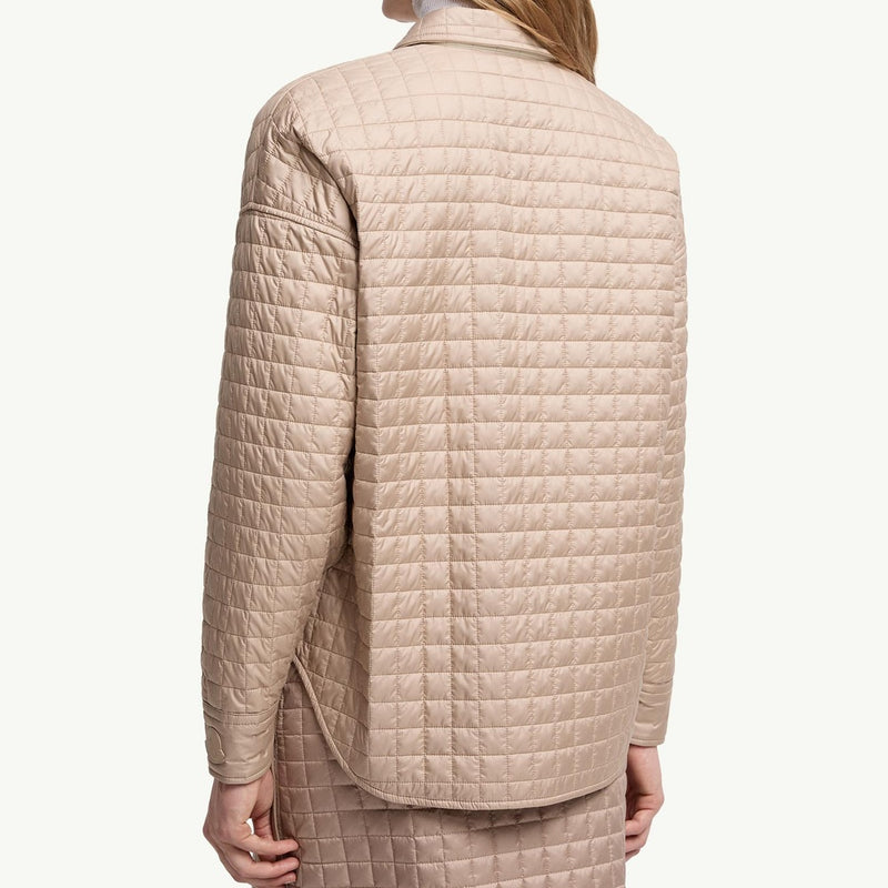 Square-Quilted Reversible Padded Shirt