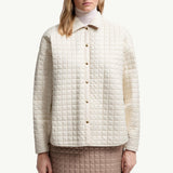 Square-Quilted Reversible Padded Shirt