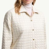 Square-Quilted Reversible Padded Shirt
