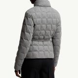 Bussettes Wool Blend Belted Short Down Jacket