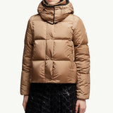 Castelnou Square-Quilted Hooded Short Down Jacket
