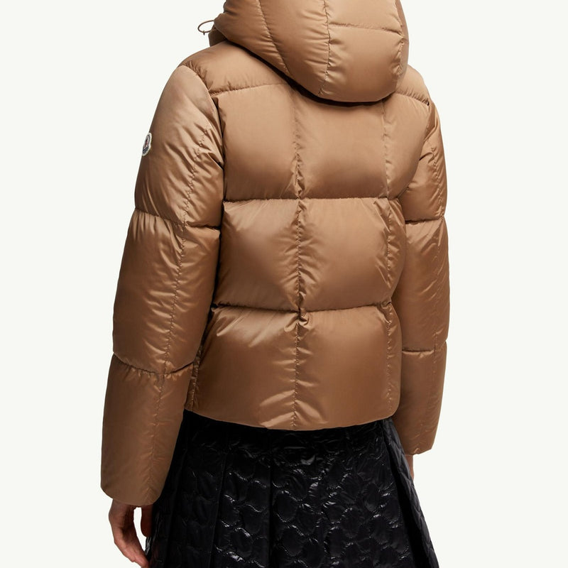 Castelnou Square-Quilted Hooded Short Down Jacket