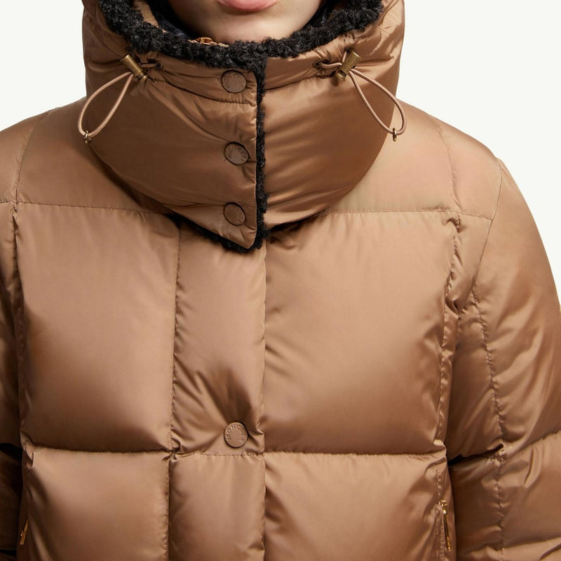 Castelnou Square-Quilted Hooded Short Down Jacket