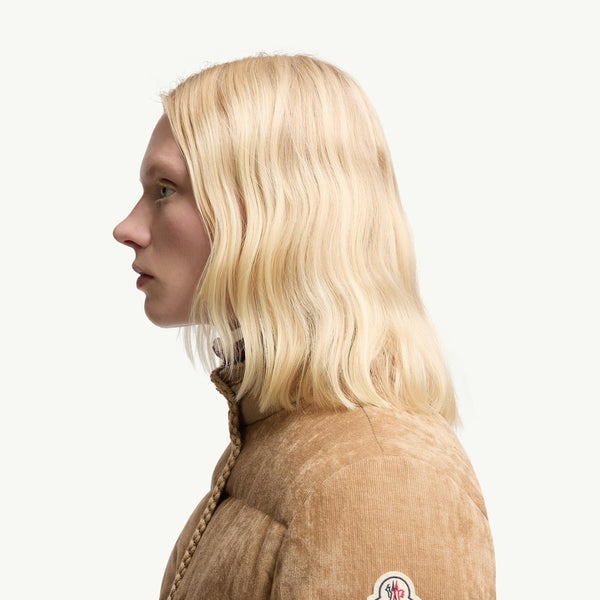 Essarts Braided Trim Corduroy Short Down Jacket