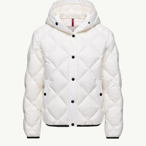 Arvouin Hooded Diamond-Quilted Short Down Jacket