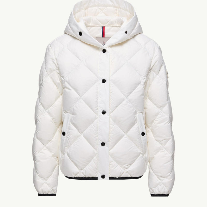 Arvouin Hooded Diamond-Quilted Short Down Jacket