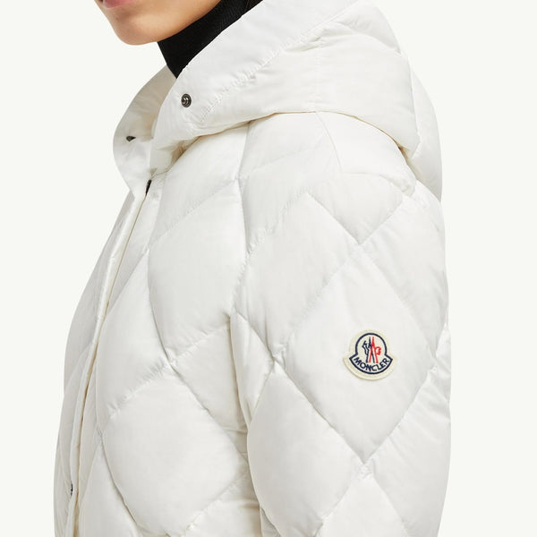 Arvouin Hooded Diamond-Quilted Short Down Jacket