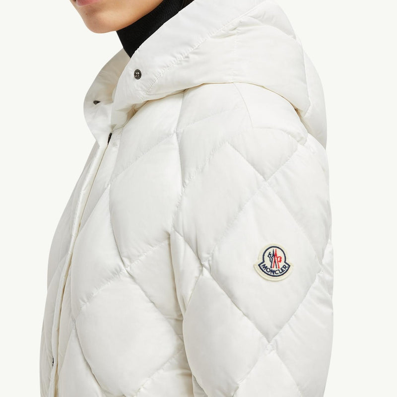 Arvouin Hooded Diamond-Quilted Short Down Jacket