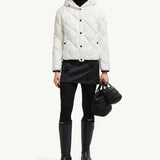 Arvouin Hooded Diamond-Quilted Short Down Jacket