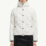 Arvouin Hooded Diamond-Quilted Short Down Jacket
