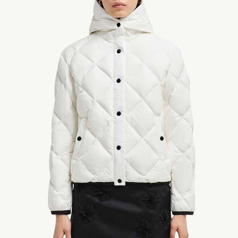 Arvouin Hooded Diamond-Quilted Short Down Jacket