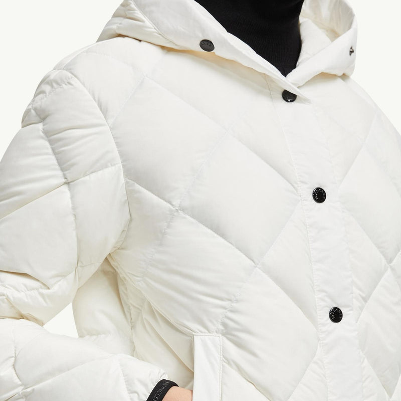 Arvouin Hooded Diamond-Quilted Short Down Jacket