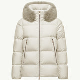 Laichefur Hooded Shearling-Trimmed Short Down Jacket