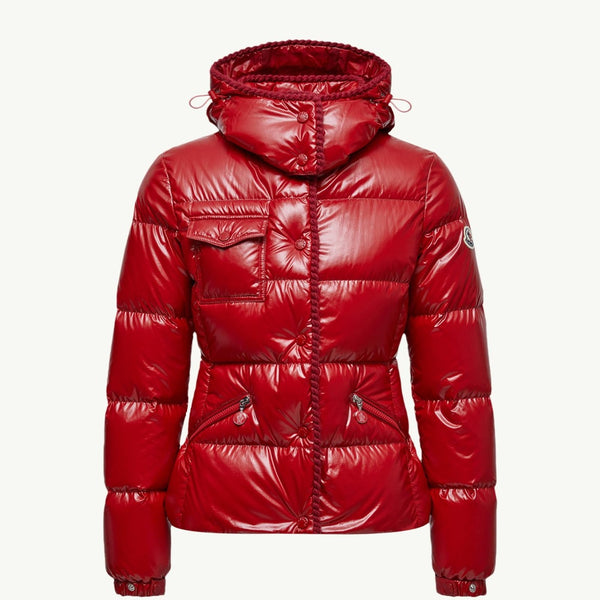 Glareins Braided Trim Hooded Short Down Jacket