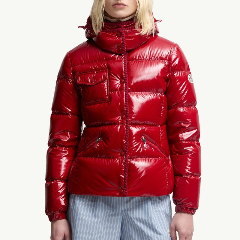 Glareins Braided Trim Hooded Short Down Jacket