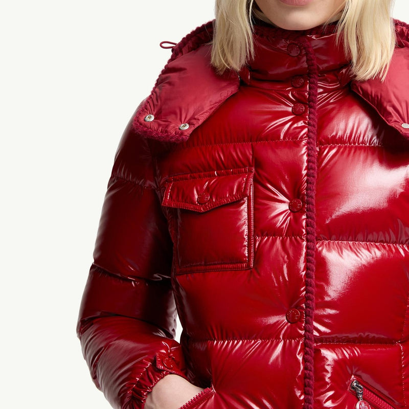 Glareins Braided Trim Hooded Short Down Jacket