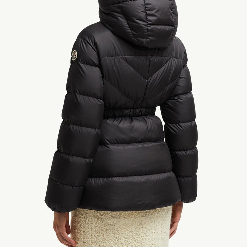 Brosse Diagonal-Quilted Hooded Short Down Jacket