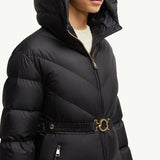 Brosse Diagonal-Quilted Hooded Short Down Jacket