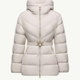 Brosse Diagonal-Quilted Hooded Short Down Jacket