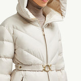 Brosse Diagonal-Quilted Hooded Short Down Jacket