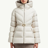 Brosse Diagonal-Quilted Hooded Short Down Jacket