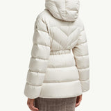 Brosse Diagonal-Quilted Hooded Short Down Jacket