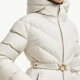 Brosse Diagonal-Quilted Hooded Short Down Jacket