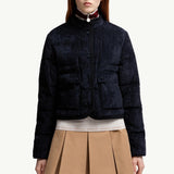 Essarts Braided Trim Corduroy Short Down Jacket