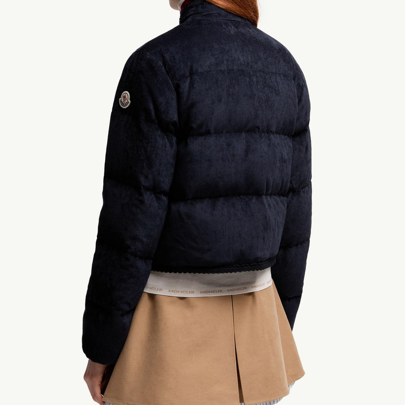 Essarts Braided Trim Corduroy Short Down Jacket