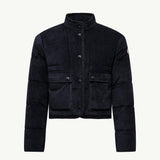 Essarts Braided Trim Corduroy Short Down Jacket