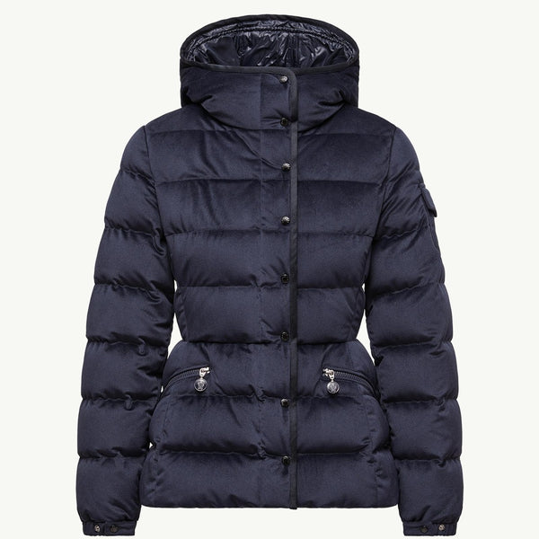 Barante Hooded Velour Short Down Jacket