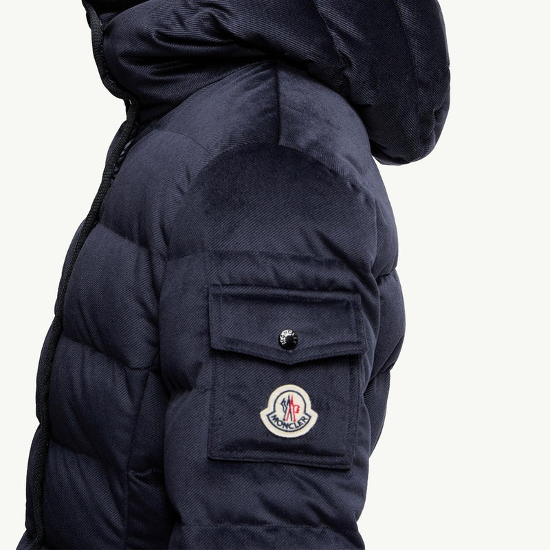 Barante Hooded Velour Short Down Jacket