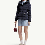 Barante Hooded Velour Short Down Jacket