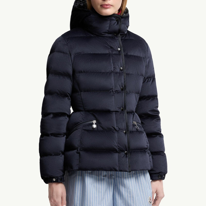 Barante Hooded Velour Short Down Jacket