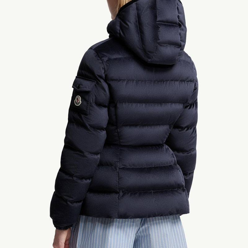Barante Hooded Velour Short Down Jacket