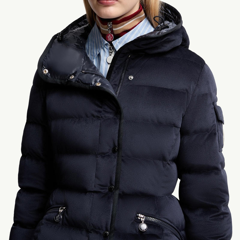 Barante Hooded Velour Short Down Jacket