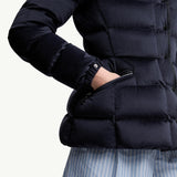 Barante Hooded Velour Short Down Jacket