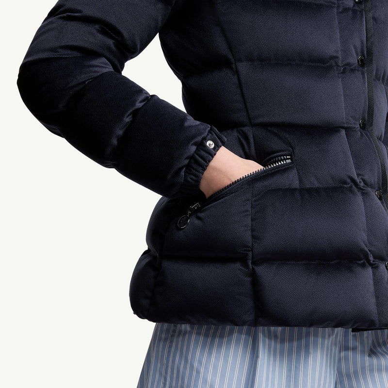 Barante Hooded Velour Short Down Jacket