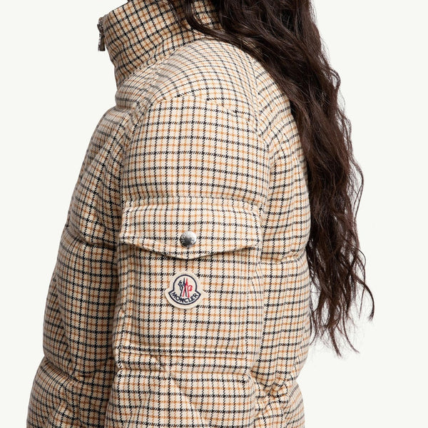 Keros Diamond-Quilted Wool Blend Short Down Jacket