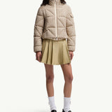 Keros Diamond-Quilted Wool Blend Short Down Jacket