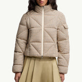 Keros Diamond-Quilted Wool Blend Short Down Jacket